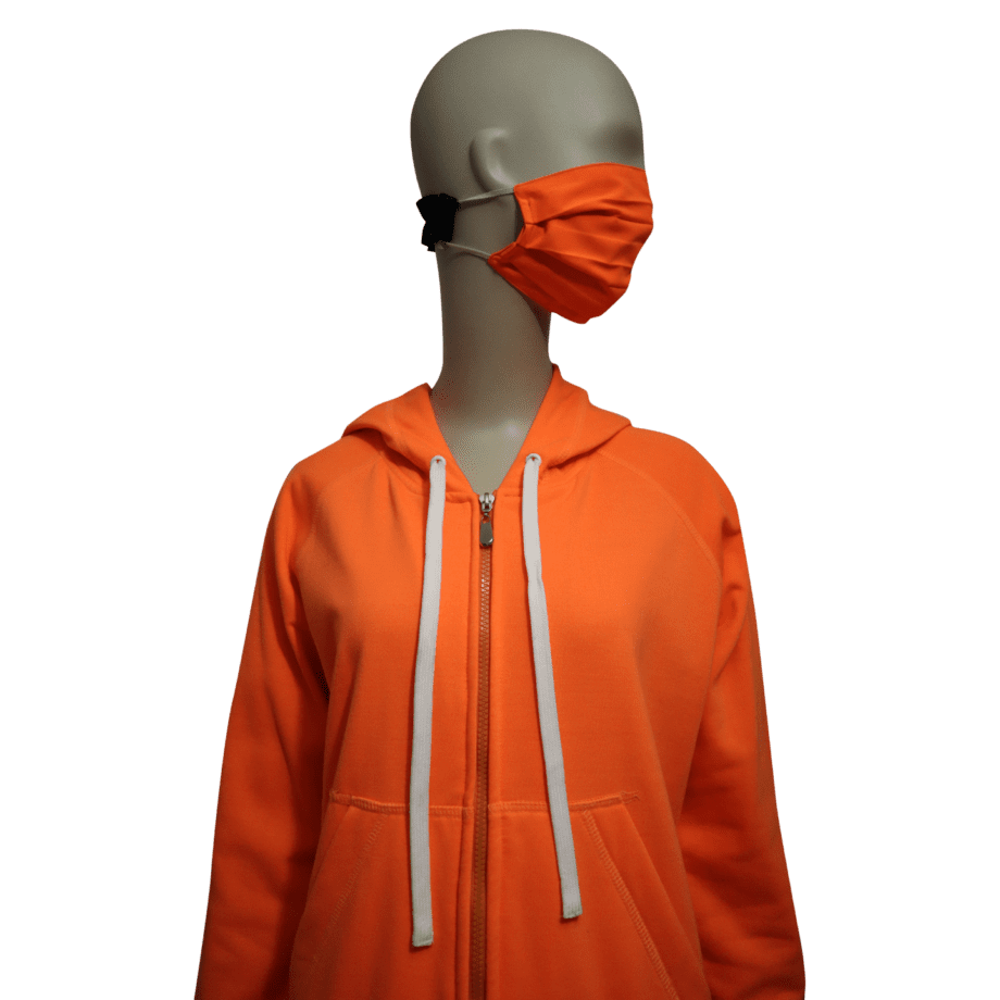 sudadera larga naranja zoom